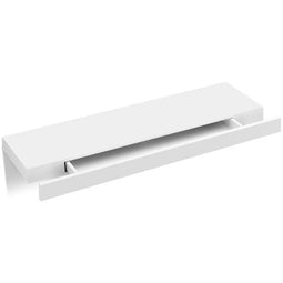 Woltu Wandplank met Lade - Zwevende Wandplank - Wit MDF - 80 x 5 x 25 cm