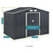 Juskys XL Metalen Tuinhuis - Tuinschuur - 277 × 191 × 192 cm - Antraciet
