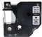 D1 standaard labels wit-zwart 9mm