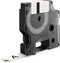 D1 standaard labels wit-zwart 9mm