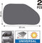 Car Plus - Zonneschermen Zijruit 3-laags 38 x 65 cm - Zwart (2 stuks)