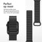 imoshion Siliconen magnetisch bandje - Geschikt voor Apple Watch 1, 2, 3, 4, 5, 6, 7, 8, 9, 10 (42 mm), SE - 38/40/41 mm - Zwart - One Size