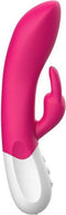 Mighty Rabbit vibrator van Liebe Kersen rood roze | oplaadbaar