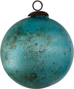 PTMD Earth Kerstbal - H12 x Ø12 cm - Glas - Mat groen/melange