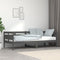 vidaXL - Slaapbank - massief - grenenhout - grijs - 90x200 - cm