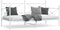 vidaXL - Slaapbank - zonder - matras - 107x203 - cm - staal - wit