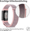 imoshion Nylon bandje - Geschikt voor Fitbit Charge 6, Charge 5 - Roze - L