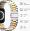 imoshion Stalen bandje - Geschikt voor Apple Watch 1, 2, 3, 4, 5, 6, 7, 8, 9, 10 (42 mm), SE - 38/40/41 mm - Zilver - One Size
