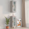 vidaXL - Wandkast - 34,5x34x90 - cm - betongrijs