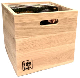 Vinyl Record Box - 12- Natural Oak - LP Storage Box
