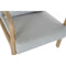Leunstoel DKD Home Decor Grijs Polyester Linnen Rubberwood (65 x 83 x 74 cm)