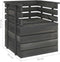 vidaXL - Tuinfauteuil - pallet - massief - grenenhout - donkergrijs
