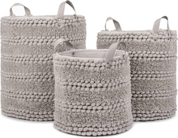 Heckettlane Light-Grey Wasmand Roberto 40x40 cm, gemaakt van 60% Katoen 40% Polyester