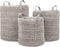 Heckettlane Light-Grey Wasmand Roberto 40x40 cm, gemaakt van 60% Katoen 40% Polyester