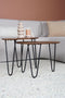 Salontafel Fabio - Espresso Mangohout - Set van 2