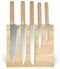 LIVOO MEC136 - Set van 5 messen - RVS lemmet - Magnetische steun - Hout (5 stuks)