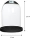 Mica Decorations Hella - Glazen Stolp - Handgemaakt - H23 x Ø17 cm - Zwart
