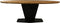 HSM Collection - Ovale eettafel Fishbone - 220x110x77 - Naturel/zwart - Eiken/metaal