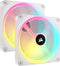 Corsair iCUE LINK QX140 RGB - Ventilator - 140mm PWM met iCUE LINK Hub - Wit (2 stuks)