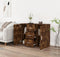vidaXL - Dressoir - 91x29,5x65 - cm - bewerkt - hout - gerookt - eikenkleurig