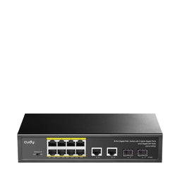 Cudy GS1010PS2 - Netwerk-switch Unmanaged - Gigabit Ethernet PoE - Zwart