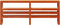 vidaXL - Hoofdbord - met - schappen - 200 - cm - massief - grenenhout - wasbruin