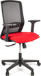 Linea bureaustoel - Tekna 01 - ergonomisch EN1335 - multi verstelbaar - max. draagvermogen 110kg - zwart/rood - LF-2011303