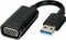 Lindy 43172 tussenstuk voor kabels USB A VGA Zwart