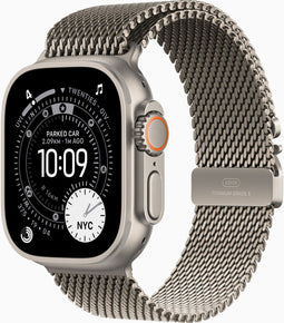 Apple Watch Ultra 3 - Smartwatch - Titanium - Milanees bandje L