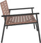 vidaXL - Ligbank - Zwart - 113x79x75 - cm - Poly - Rattan