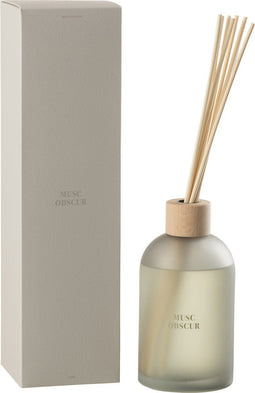 J-Line geurolie + stokjes Accords Essentiels - Musc Obscur - blauw - 550 ml