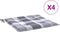 vidaXL - Tuinstoelkussens - 4 - st - 50x50x3 - cm - oxford - stof - ruitpatroon - grijs