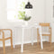 vidaXL - Eettafel - massief - hout - wit - rubber