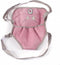 Poppendraagzak (roze/taupe/beer)