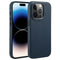 Accezz iPhone 14 Pro - MagSafe Leather Backcover - Krasbestendig - Donkerblauw
