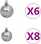 vidaXL - Kunstkerstboom - met - verlichting - en - kerstballen - half - 180 - cm - groen