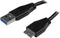 Startech USB3AUB3MS - USB 3.0 Micro B Kabel - 3 m - Zwart