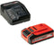 Einhell 18 V/4.0 Ah plus Power X-Change starter kit - 1x 4.0 Ah Plus Accu en snellader - universeel voor alle Power X-Change machines