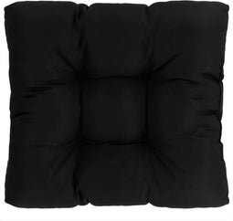 vidaXL - Palletkussen - 50x50x12 - cm - stof - zwart