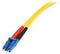 Startech.com Fiber Optic Duplex Cable - 100cm - Fibre LC/SC - Geel