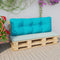 vidaXL - Palletkussen - 120x40x12 - cm - stof - turquoise
