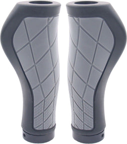 Handvatset Edge ErgoCity met lockring - 2x136mm - zwart/grijs