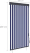 vidaXL - Rolgordijn - voor - buiten - 100x250 - cm - blauw - en - wit