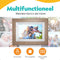 Pora&Co - Digitale fotolijst - WiFi - 8 inch HD IPS Display Licht Bruin/Wit