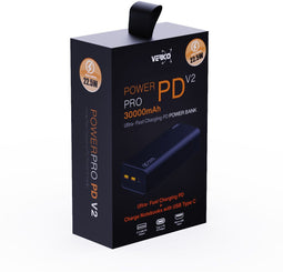 Verico Power Pro PD 30000 - Powerbank 30000 mAh - 22,5W Power Delivery - Zwart