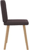vidaXL - Eetkamerstoelen - 2 - st - stof - donkerbruin