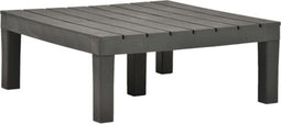 vidaXL - Tuintafel - 78x78x31 - cm - kunststof - antraciet