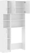 vidaXL - Wasmachinekastenset - bewerkt - hout - wit