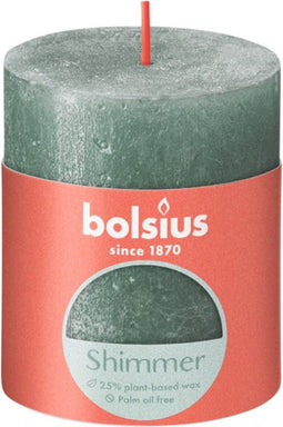 Bolsius Rustiek Stompkaars Hoogte 8 cm - Ø68 mm Blauw Oxide