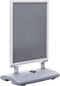 Europel Stoepbord met Swing - Kliklijst A1 formaat - 59,4 x 84 cm - 35 mm frame - Dubbelzijdige presentatie - Waterbestendig - Met wieltjes en te vullen met zand/water